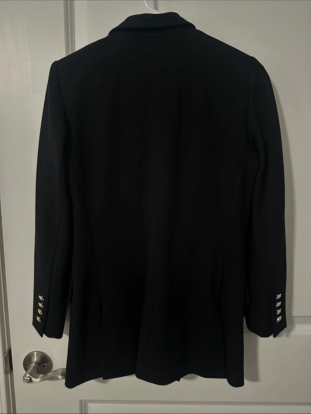 ANTONIO MELANI Black Double-Breasted Blazer with Gold Buttons - Picture 5 of 5